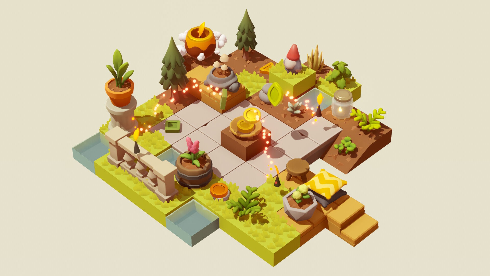 Garden Galaxy is a relaxing idle sandbox filled with pots and plants